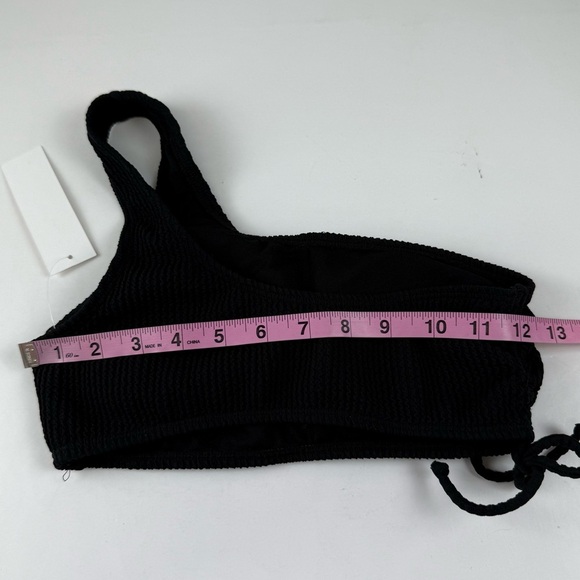 Salt + Cove Bikini Top Juniors Size Small Black Ribbed One Strap Swim NWT - Picture 4 of 8